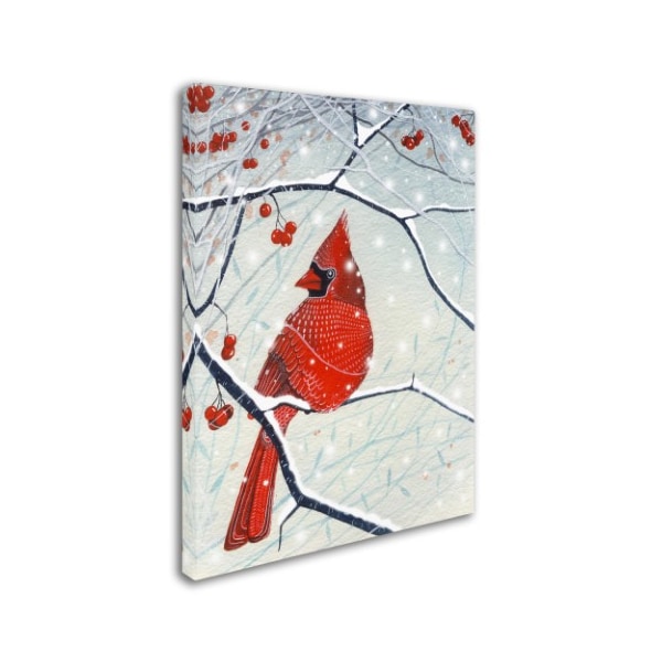 Michelle Campbell 'Red Cardinal Xmas Card' Canvas Art,18x24